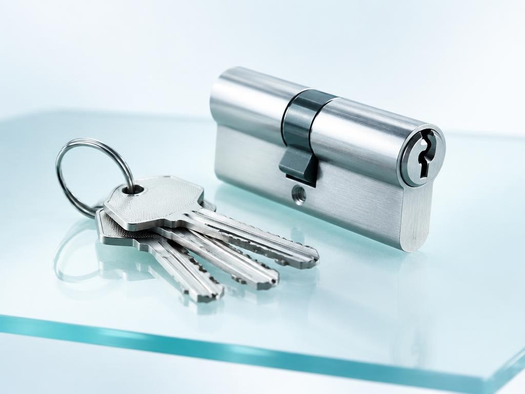 Modern door cylinder and keys